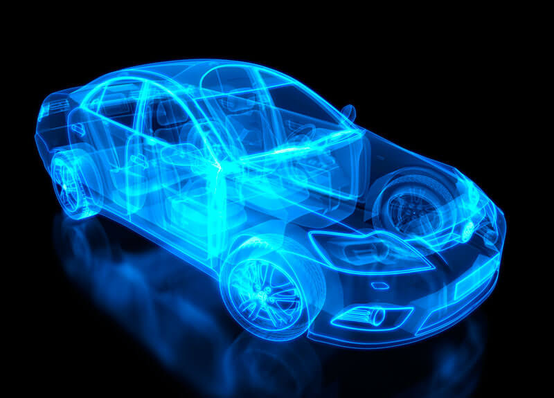 A transparent car graphic